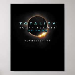 Totaal aantal zonsverduisteringen Rochester New Yo Poster