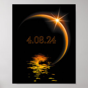 Totaal Amerika 04 08 24 Totaal Zonnerampen 2024 Poster