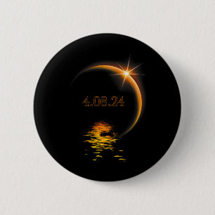Totaal Amerika 04 08 24 Totaal Zonnerampen 2024 Ronde Button 5,7 Cm