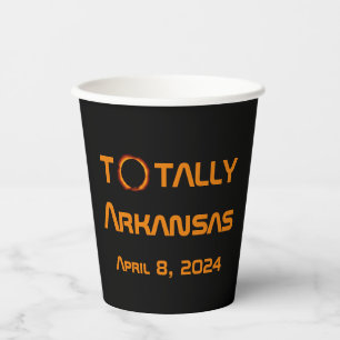 Totaal Arkansas 2024 Zonsverduistering Papieren Bekers