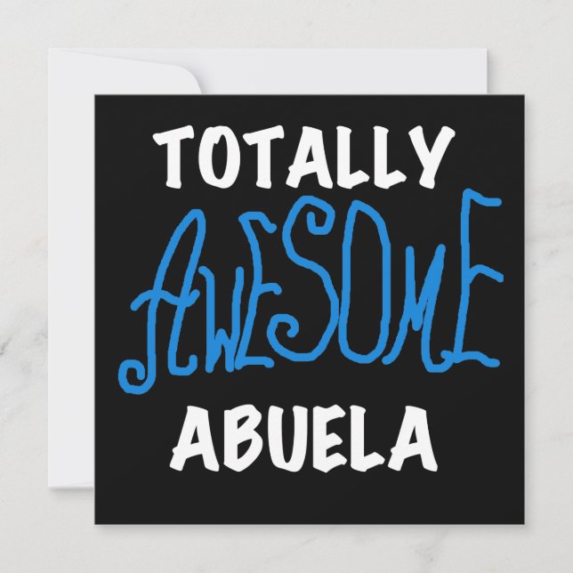 Totaal Blauwe T-shirts Geweldige Abuela en Giften (Voorkant)