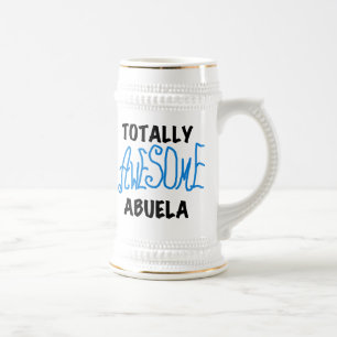 Totaal Blauwe T-shirts Geweldige Abuela en Giften Bierpul