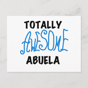 Totaal Blauwe T-shirts Geweldige Abuela en Giften Briefkaart