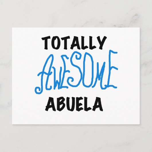Totaal Blauwe T-shirts Geweldige Abuela en Giften Briefkaart (Voorkant)