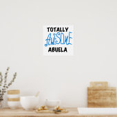 Totaal Blauwe T-shirts Geweldige Abuela en Giften Poster (Keuken)