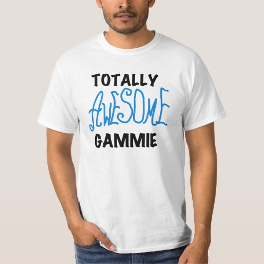 Totaal Blauwe T-shirts Geweldige Gammie en Giften (Voorkant)