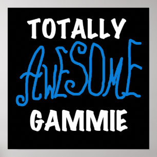 Totaal Blauwe T-shirts Geweldige Gammie en Giften Poster
