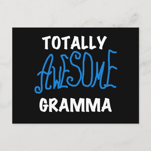 Totaal Blauwe T-shirts Geweldige Gramma en Giften Briefkaart (Voorkant)