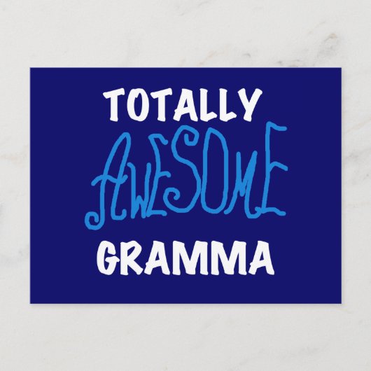 Totaal Blauwe T-shirts Geweldige Gramma en Giften Briefkaart (Voorkant)