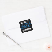 Totaal Blauwe T-shirts Geweldige Gramma en Giften Vierkante Sticker (Envelop)