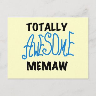 Totaal Blauwe T-shirts Geweldige Memaw en Giften Briefkaart