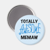 Totaal Blauwe T-shirts Geweldige Memaw en Giften Magneet (Voorkant / Achterkant)