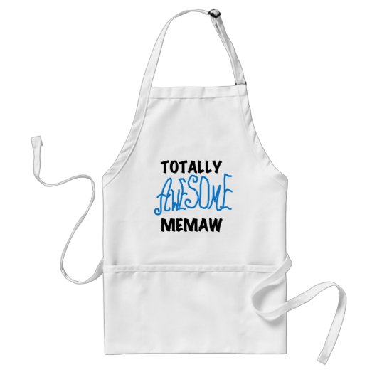 Totaal Blauwe T-shirts Geweldige Memaw en Giften Standaard Schort (Voorkant)