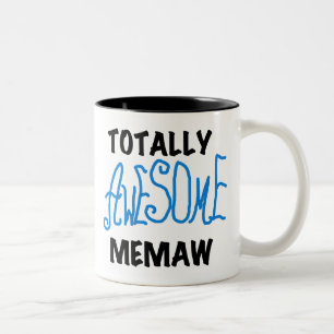 Totaal Blauwe T-shirts Geweldige Memaw en Giften Tweekleurige Koffiemok