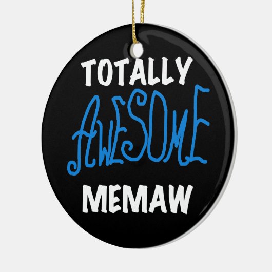 Totaal Blauwe T-shirts Geweldige Memaw Keramisch Ornament (Links)