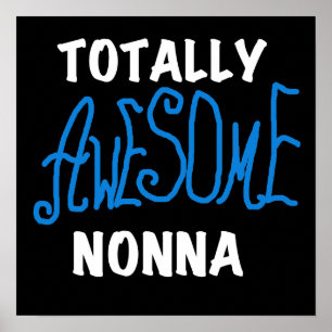 Totaal Blauwe T-shirts Geweldige Nonna en Giften Poster