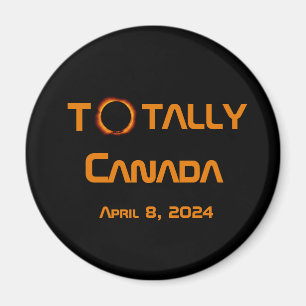 Totaal Canada 2024 Zonsverduistering Magneet