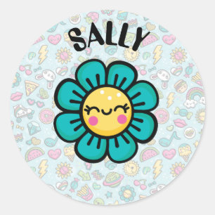 Totaal Cute Doodles Ronde Sticker