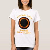 Totaal Eclipse Salem Oregon T-shirt (Voorkant)