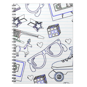 Totaal Epic 80es Doodle Notitieboek