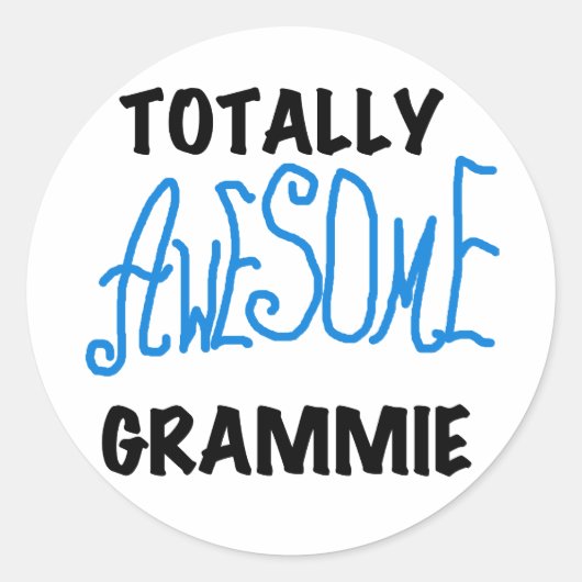 Totaal Geweldige Grammie Blue T-shirts Cadeaus Ronde Sticker (Voorkant)