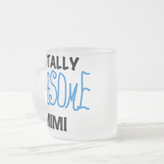 Totaal Geweldige Mimi Blauwe T-shirts en Giften Matglas Koffiemok (Voorkant links)