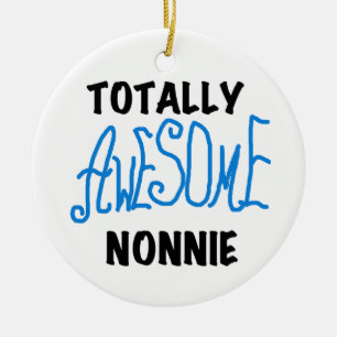 Totaal Geweldige Nonnie Blue Tekst Tshirts en gesc Keramisch Ornament