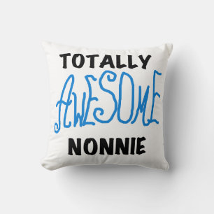 Totaal Geweldige Nonnie Blue Tekst Tshirts en gesc Kussen