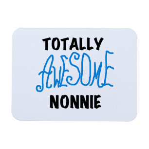 Totaal Geweldige Nonnie Blue Tekst Tshirts en gesc Magneet