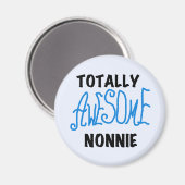 Totaal Geweldige Nonnie Blue Tekst Tshirts en gesc Magneet (Voorkant / Achterkant)