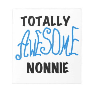 Totaal Geweldige Nonnie Blue Tekst Tshirts en gesc Notitieblok