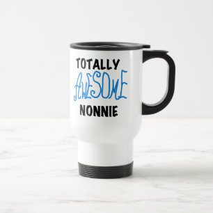 Totaal Geweldige Nonnie Blue Tekst Tshirts en gesc Reisbeker