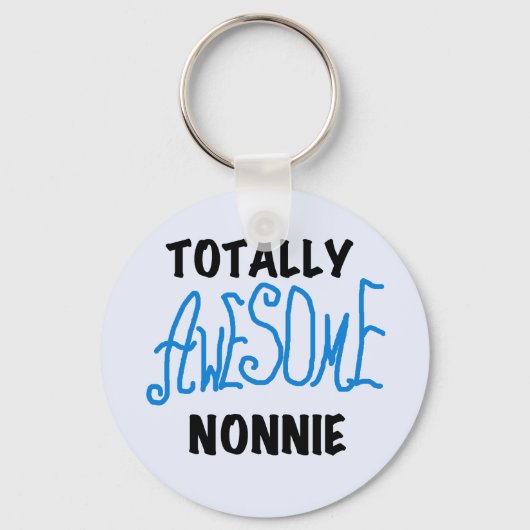 Totaal Geweldige Nonnie Blue Tekst Tshirts en gesc Sleutelhanger (Voorkant)