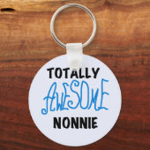 Totaal Geweldige Nonnie Blue Tekst Tshirts en gesc Sleutelhanger (Voorkant)