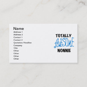 Totaal Geweldige Nonnie Blue Tekst Tshirts en gesc Visitekaartje