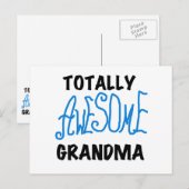 Totaal Geweldige Oma - Blauwe T-shirts en Giften Briefkaart (Voorkant / Achterkant)