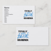 Totaal Geweldige Oma - Blauwe T-shirts en Giften Visitekaartje (Voorkant / Achterkant)