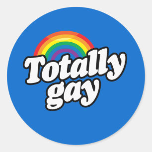 TOTAAL HOMOSEKSUELE REGENBOOG - PNG.NL RONDE STICKER