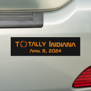 Totaal Indiana 2024 Zonsverduistering Bumpersticker