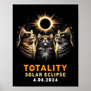Totaal Katten Dragen Zonneverduistering Gles 4.08. Poster