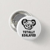 Totaal Koalafied Koala Ronde Button 3,2 Cm (Voorkant /achterkant)