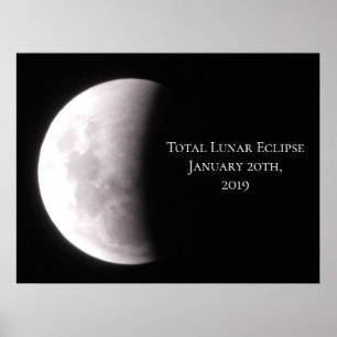 Totaal Poster lunar Eclipse Moon
