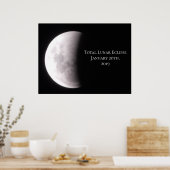 Totaal Poster lunar Eclipse Moon (Keuken)