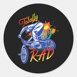 Totaal Rad 80s BMX Bike Boys meisjes Ronde Sticker