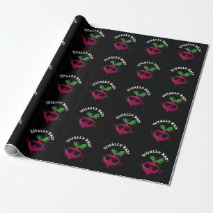 Totaal Rad Funny Veggie Radish Pun Dark BG Cadeaupapier