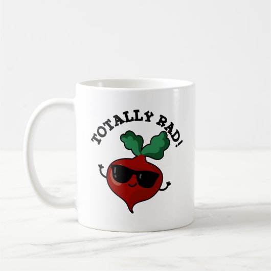 Totaal Rad Funny Veggie Radish Pun Koffiemok (Links)