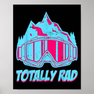 Totaal Rad, Goggles Retro Ski 80s 90s Ski Poster