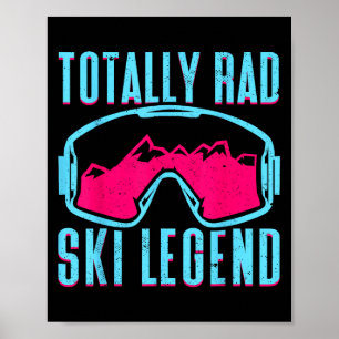 Totaal Rad, Retro Ski Goggles  jaren 80 jaren 90 S Poster