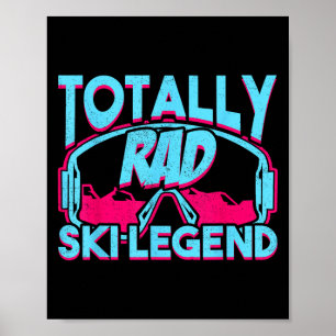 Totaal Rad Ski Legend Retro  jaren 80 jaren 90 Ski Poster
