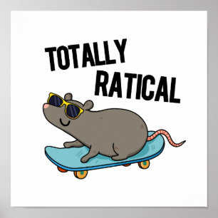 Totaal Ratig Funny Rat Pun Poster
